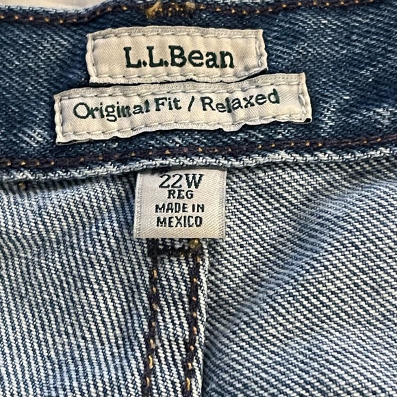 L.L. Bean Double L Womens Jeans Ultra High-Rise Straight Leg size 22W stonewash - Picture 3 of 12